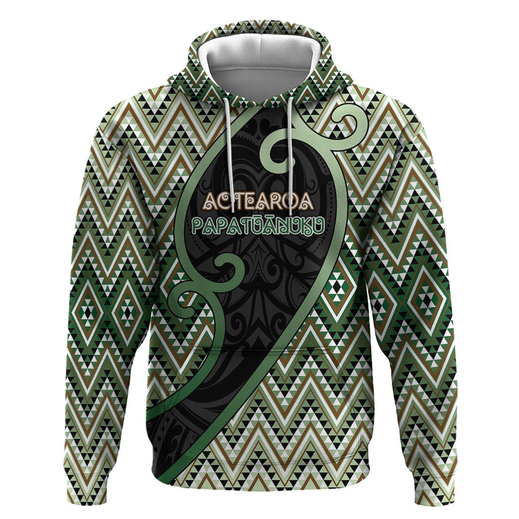 Custom Aotearoa Atua Papatuanuku Hoodie Earth Mother Father Koru Patterns