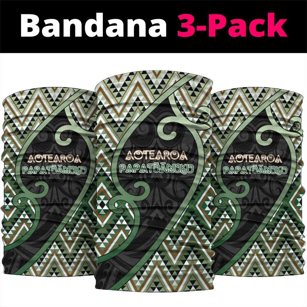 Aotearoa Atua Papatuanuku Neck Gaiter Earth Mother Father Koru Patterns