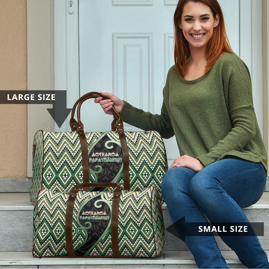 Aotearoa Atua Papatuanuku Travel Bag Earth Mother Father Koru Patterns