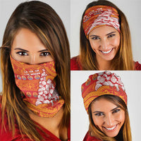 French Polynesia Christmas Neck Gaiter Seashell Xmas Tree Tribal Waves - Polynesian Pride