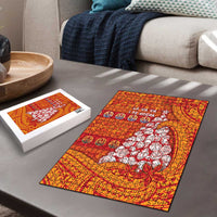 French Polynesia Christmas Puzzle Seashell Xmas Tree Tribal Waves - Polynesian Pride