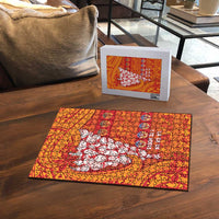 French Polynesia Christmas Puzzle Seashell Xmas Tree Tribal Waves - Polynesian Pride