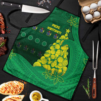Cook Islands Christmas Apron Seashell Xmas Tree Tribal Waves - Polynesian Pride