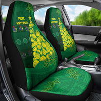 Cook Islands Christmas Car Seat Cover Seashell Xmas Tree Tribal Waves - Polynesian Pride