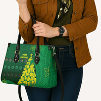 Cook Islands Christmas Leather Bag Seashell Xmas Tree Tribal Waves - Polynesian Pride