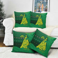 Cook Islands Christmas Pillow Cover Seashell Xmas Tree Tribal Waves - Polynesian Pride