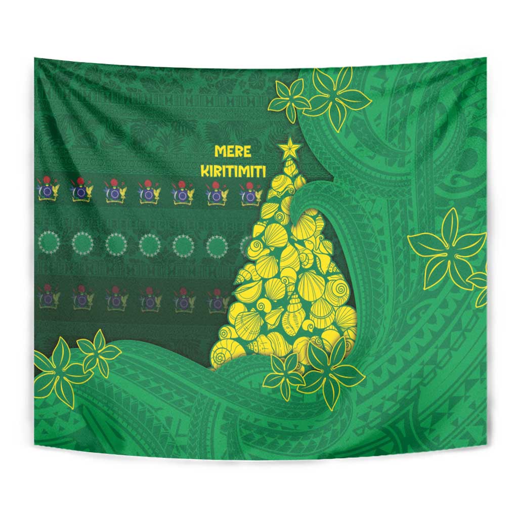 Cook Islands Christmas Tapestry Seashell Xmas Tree Tribal Waves - Polynesian Pride