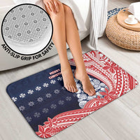 Wallis And Futuna Christmas Bathroom Set Seashell Xmas Tree Tribal Waves - Polynesian Pride