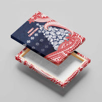 Wallis And Futuna Christmas Canvas Wall Art Seashell Xmas Tree Tribal Waves - Polynesian Pride