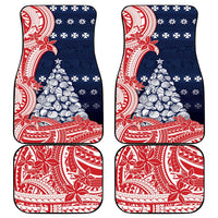 Wallis And Futuna Christmas Car Mats Seashell Xmas Tree Tribal Waves - Polynesian Pride