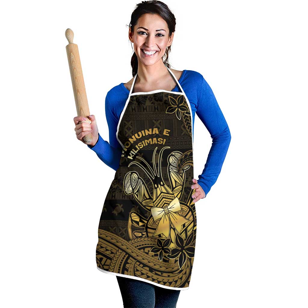 Niue Christmas Apron Niuean Crab Xmas Tribal Waves - Polynesian Pride