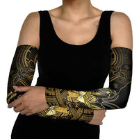 Niue Christmas Arm Sleeves Niuean Crab Xmas Tribal Waves - Polynesian Pride