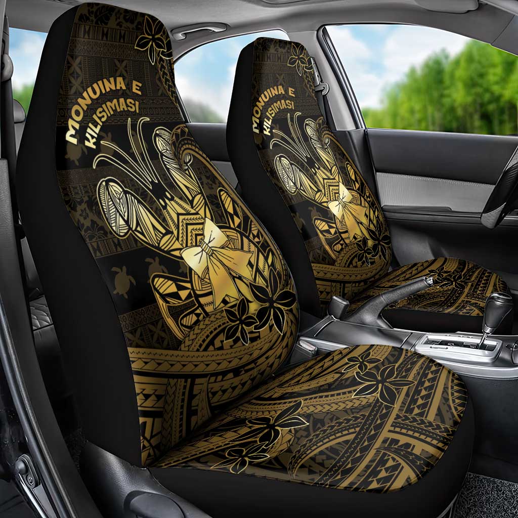 Niue Christmas Car Seat Cover Niuean Crab Xmas Tribal Waves - Polynesian Pride