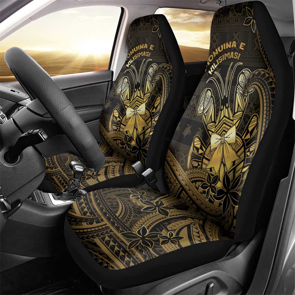 Niue Christmas Car Seat Cover Niuean Crab Xmas Tribal Waves - Polynesian Pride