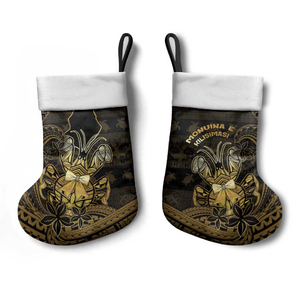 Niue Christmas Stocking Niuean Crab Xmas Tribal Waves - Polynesian Pride