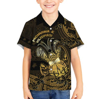 Niue Christmas Family Matching Off The Shoulder Long Sleeve Dress and Hawaiian Shirt Niuean Crab Xmas Tribal Waves - Polynesian Pride