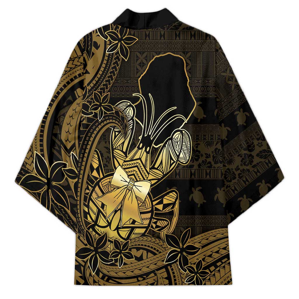 Niue Christmas Kimono Niuean Crab Xmas Tribal Waves - Polynesian Pride