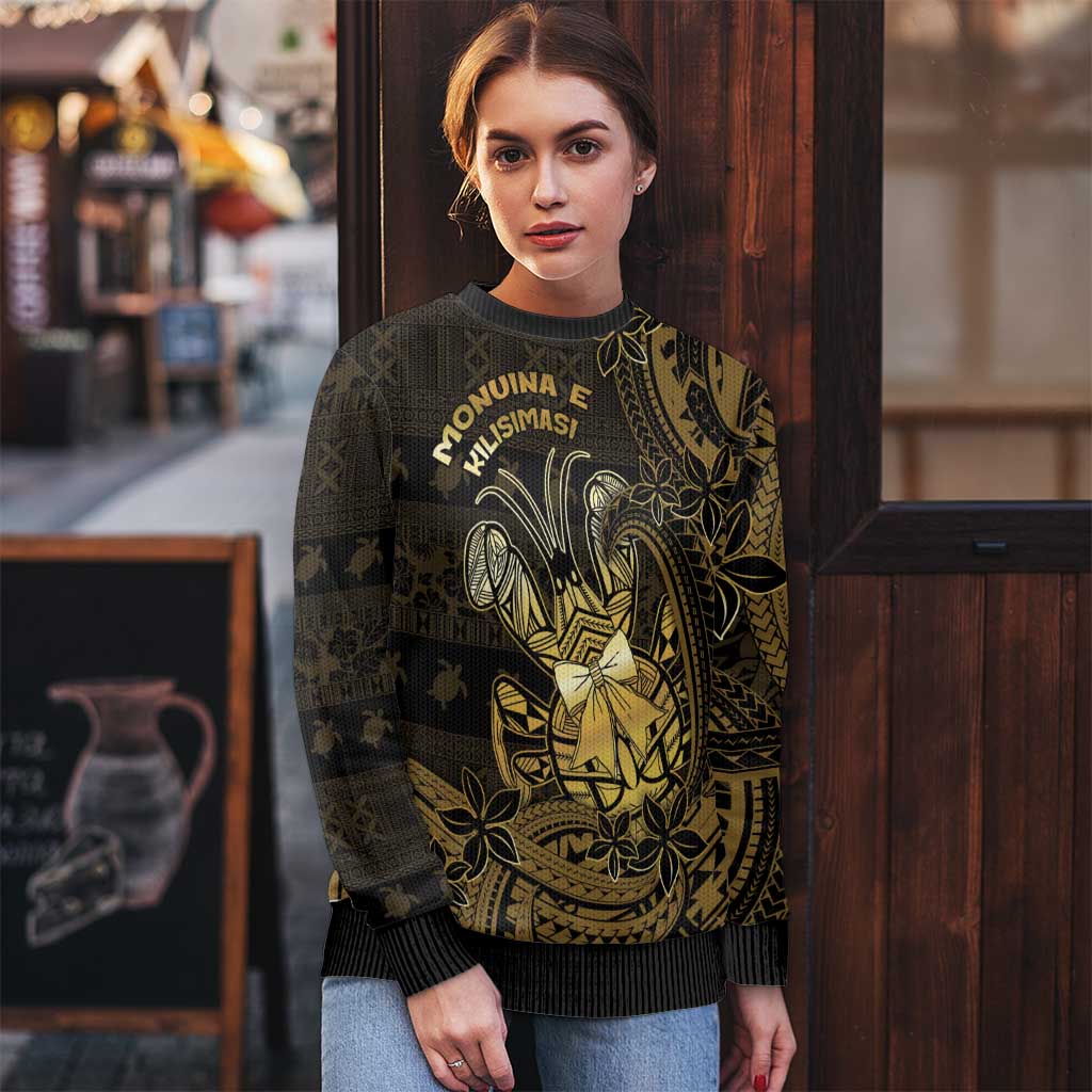 Niue Christmas Ugly Christmas Sweater Niuean Crab Xmas Tribal Waves - Polynesian Pride