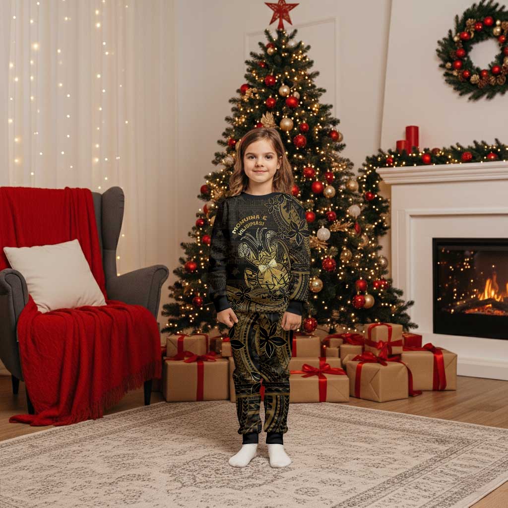 Niue Christmas Pajama Set Niuean Crab Xmas Tribal Waves - Polynesian Pride