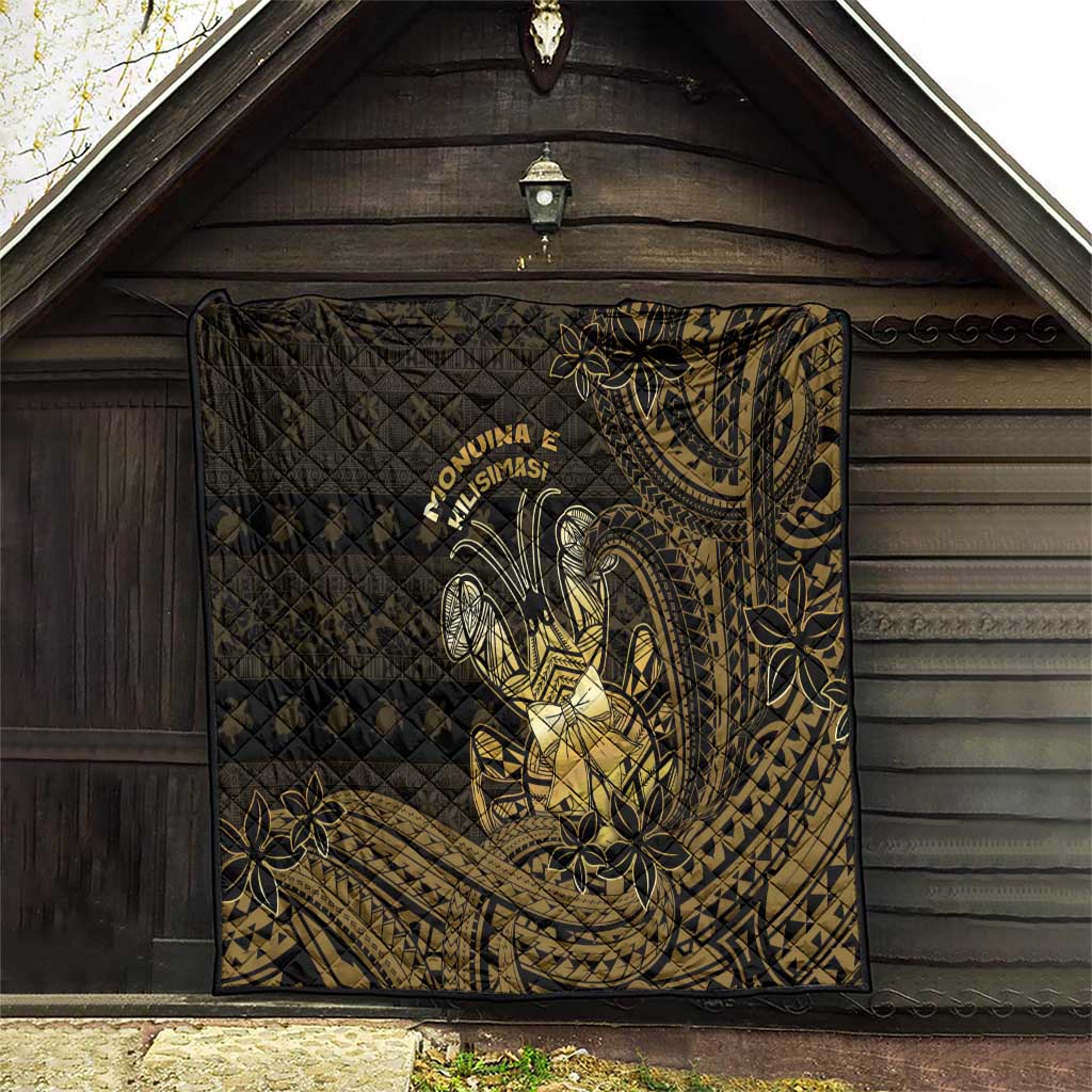 Niue Christmas Quilt Niuean Crab Xmas Tribal Waves - Polynesian Pride