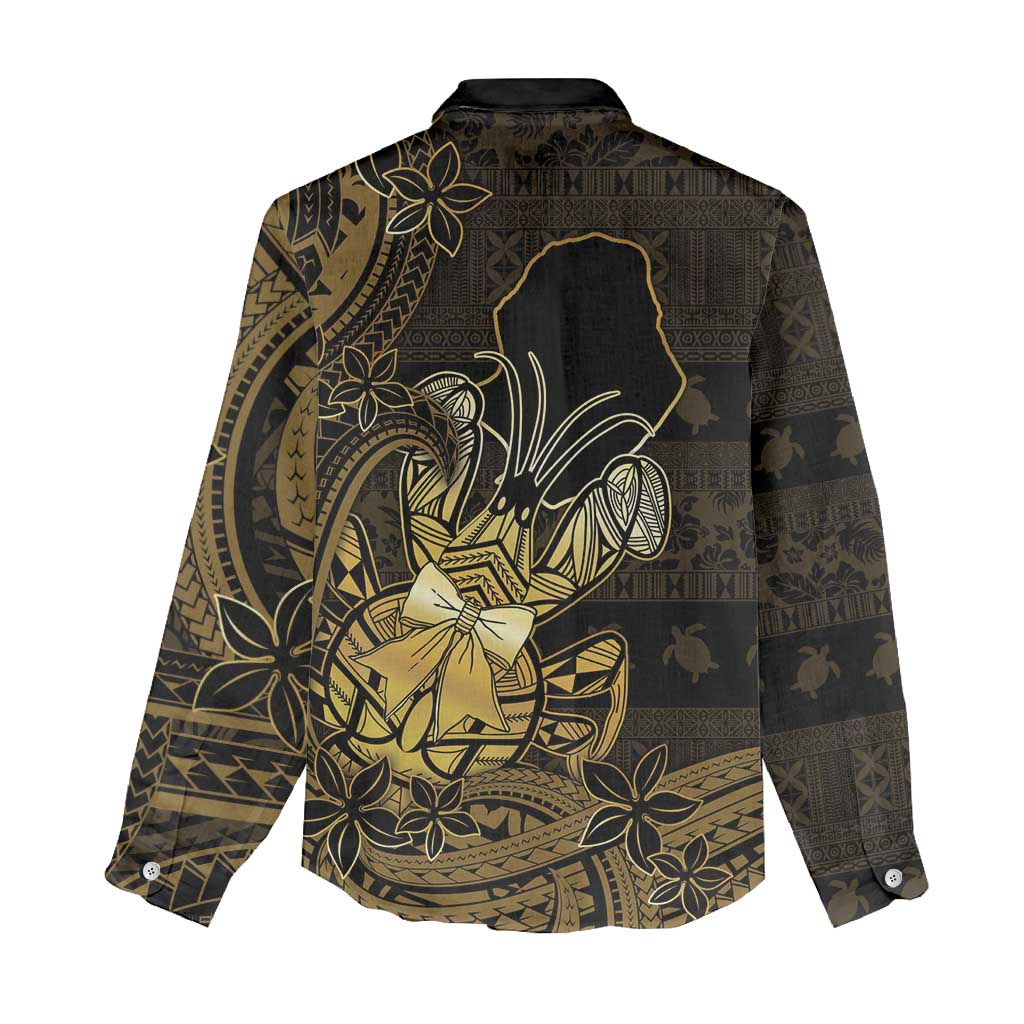 Niue Christmas Women Casual Shirt Niuean Crab Xmas Tribal Waves - Polynesian Pride