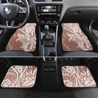 Hawaii Puakenikeni And Maile Lei Car Mats Brown Polynesian Shark Tattoo DT05