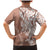 Hawaii Puakenikeni And Maile Lei Family Matching Mermaid Dress and Hawaiian Shirt Brown Polynesian Shark Tattoo DT05