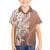 Hawaii Puakenikeni And Maile Lei Family Matching Off Shoulder Maxi Dress and Hawaiian Shirt Brown Polynesian Shark Tattoo DT05