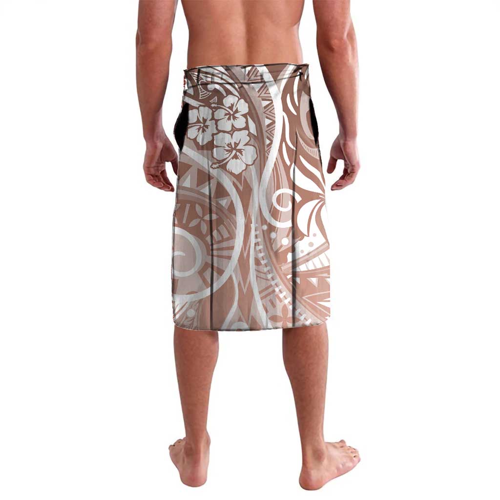 Hawaii Puakenikeni And Maile Lei Lavalava Brown Polynesian Shark Tattoo DT05