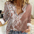 Hawaii Puakenikeni And Maile Lei Women Casual Shirt Brown Polynesian Shark Tattoo DT05