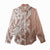 Hawaii Puakenikeni And Maile Lei Women Casual Shirt Brown Polynesian Shark Tattoo DT05
