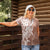 Hawaii Puakenikeni And Maile Lei Women Polo Shirt Brown Polynesian Shark Tattoo DT05