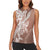 Hawaii Puakenikeni And Maile Lei Women Sleeveless Polo Shirt Brown Polynesian Shark Tattoo DT05