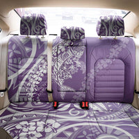 Hawaii Puakenikeni And Maile Lei Back Car Seat Cover Violet Polynesian Shark Tattoo DT05