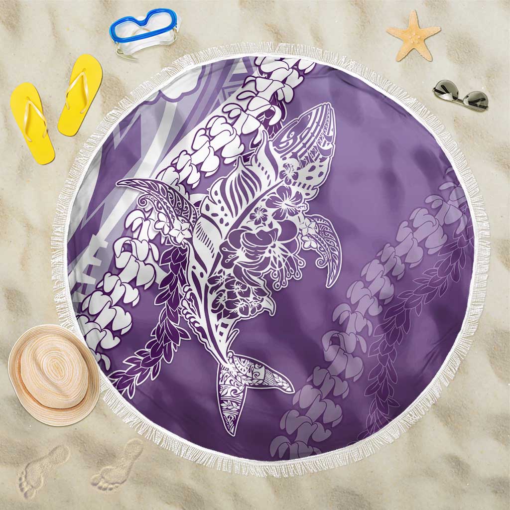 Hawaii Puakenikeni And Maile Lei Beach Blanket Violet Polynesian Shark Tattoo DT05