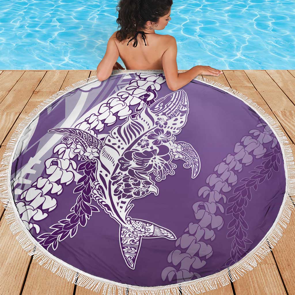 Hawaii Puakenikeni And Maile Lei Beach Blanket Violet Polynesian Shark Tattoo DT05
