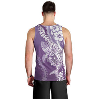 Hawaii Puakenikeni And Maile Lei Men Tank Top Violet Polynesian Shark Tattoo DT05