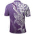 Hawaii Puakenikeni And Maile Lei Polo Shirt Violet Polynesian Shark Tattoo DT05