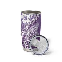 Hawaii Puakenikeni And Maile Lei Tumbler Cup Violet Polynesian Shark Tattoo DT05