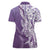 Hawaii Puakenikeni And Maile Lei Women Polo Shirt Violet Polynesian Shark Tattoo DT05