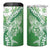 Hawaii Puakenikeni And Maile Lei 4 in 1 Can Cooler Tumbler Green Polynesian Shark Tattoo DT05