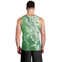Hawaii Puakenikeni And Maile Lei Men Tank Top Green Polynesian Shark Tattoo DT05