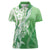 Hawaii Puakenikeni And Maile Lei Women Polo Shirt Green Polynesian Shark Tattoo DT05