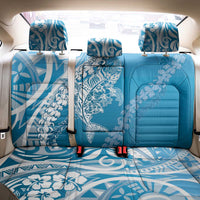 Hawaii Puakenikeni And Maile Lei Back Car Seat Cover Blue Polynesian Shark Tattoo DT05