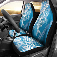 Hawaii Puakenikeni And Maile Lei Car Seat Cover Blue Polynesian Shark Tattoo DT05