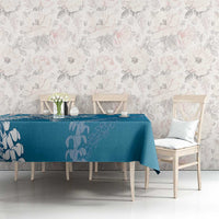 Hawaii Puakenikeni And Maile Lei Tablecloth Blue Polynesian Shark Tattoo DT05