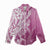 Hawaii Puakenikeni And Maile Lei Women Casual Shirt Pink Polynesian Shark Tattoo DT05