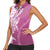 Hawaii Puakenikeni And Maile Lei Women Sleeveless Polo Shirt Pink Polynesian Shark Tattoo DT05