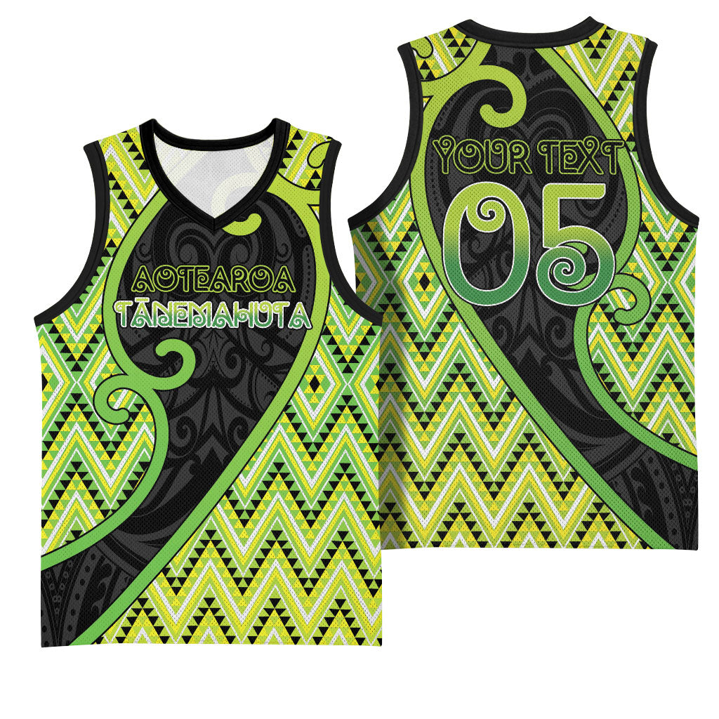 Custom Aotearoa Atua Tanemahuta Basketball Jersey God Of Forests Koru Patterns Koru Patterns