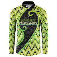 Custom Aotearoa Atua Tanemahuta Button Sweatshirt God Of Forests Koru Patterns Koru Patterns